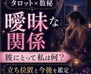彼に本命がいる恋、彼の本音と今後を占います 曖昧な関係の立ち位置と未来を鑑定 イメージ3