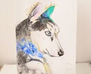 わんちゃん（ペット・犬）を水彩・色鉛筆で描きます ペットのお写真、可愛らしく原画(イラスト)製作します❀ イメージ5