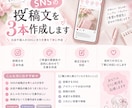 SNSの投稿文を3本作成します お店や個人のSNSに合う文章を丁寧に作成 イメージ1