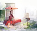 厚塗り！MV用のほのぼのかわいい1枚絵を描きます 光溢れる森林～アンティークな室内まで！背景込み一枚絵描きます イメージ4