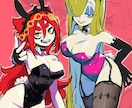 キャラクターやテーマに合わせてイラスト作成します アニメ画昭和風ｶｰﾄｩｰﾝ風色々描きます イメージ4