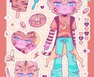 7月着手/愛を込めてかわいいイラスト描きます 配信活動やアイコンなどなどお手伝いさせてください♡ イメージ3