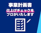 提出ちょっと待った！事業計画書仕上げチェックします 作成経験130件以上の専門家が内容をチェックし改善します！ イメージ1