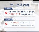 A4 1P\1,500!データ入力・文字起こします 安心のMOS 2種習得済み！正確丁寧なデータ納品します！ イメージ2