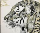 墨絵 躍動感溢れる【動物】を描きます ◇商用利用・著作権譲渡◎／目を引く和風墨絵イラスト イメージ1