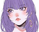 女性キャラクターのSNS用アイコンを作成します 可愛いだけでなく、美しい艶やかな女性キャラクターを描きます。 イメージ1
