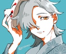 SNS/ブログ用アイコンイラストを作成します スタイリッシュな印象のアイコン★二次利用可能★初回大歓迎★ イメージ1