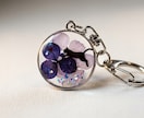 紫陽花と猫のキーフォルダー販売します 雨の景色を紫陽花の色で色付けしませんか イメージ5