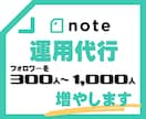 noteのフォロワーを運用代行で300人増やします フォロワーを300人～1,000人増やします イメージ1