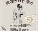 あなたの小説の感想を書きます 現役エンタメ作家がやさしい言葉で感想を1000字以上書きます イメージ1