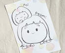 ゆるかわ筆タッチの似顔絵の作成をします キャラクターちっくな似顔絵！墨の質感で世界に１つのプレゼント イメージ5