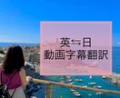 初出品のため最安値！英⇆日、動画翻訳します 海外赴任経験あり！ナチュラルで伝わる翻訳を心がけます。 イメージ1