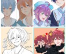 ラフイラスト〜一枚絵・アイコン承ります 安価にラフイラスト、一枚絵、アイコンをお書きします！ イメージ2