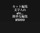 簡単な文字入れ、カット編集等をします かんたんな動画編集します！！！！！ イメージ1