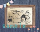 額入り☆ミニイラスト制作します ちょこんっとそのまま飾れる自分だけのイラスト♡プレゼントにも イメージ2