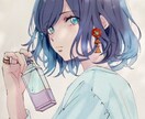 一枚絵、歌ってみた動画使用イラスト描きます 欧米風からミニマル、アニメ、厚塗り風対応 イメージ5