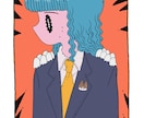 可愛くてどこか不思議な絵を描きます シュールでうにょうにょ目のキャラ描きます！全力で頑張ります！ イメージ4