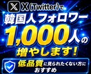 Twitter(X)で1000人の韓国人増やします 韓国だから日本と見た目ほぼ変わらず低価格でご提供！ イメージ3
