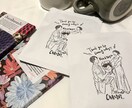 海外風ウェディングイラストを描きます あなたのお気に入りの一枚を使ってウェディングアイテム作成！ イメージ5