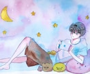 水彩絵の具で独特なイラストをお描きします 男女どちらも可！アイコン、サムネ、挿絵などイラスト全般 イメージ6