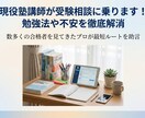 現役塾講師が受験相談！勉強法や不安を徹底解消します 「何からやれば？」を解決！迷いを消して勉強に集中できる自分へ イメージ1