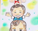 ほっこりするアナログ似顔絵を描いています 色鉛筆orパステル画。送料無料！可愛くデフォルメします！ イメージ4