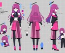 キャラクターデザイン三面図の作成をいたします キャラクターデザイン画の作成プランです。 イメージ3