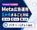 Meta広告を1か月運用・改善します バナー・動画・LPまで見て改善案をご提案します イメージ1