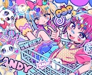 ポップでかわいいアイコンイラストや1枚絵を描きます ポップ＆ビビッド！SNS用アイコン・一枚絵制作します イメージ2