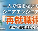 シニアエンジニア再就職の戦略的なコンサルします 利害関係なしのセカンドオピニオン　＆＆　独自の再就職術 イメージ1