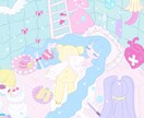 個性的なアートがすきな方にイラストを提供します 夢のような不思議な世界観 x 闇かわいいの女の子たち イメージ7