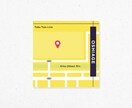 店舗・駐車場の案内図に｜シンプルな地図を作成します お店・イベント・教室をわかりやすく｜既存デザインとの統一も◎ イメージ5