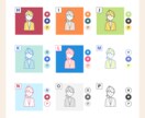 3色でシンプル＆印象的！アイコン作成します 人物アイコン・表情・ポーズ自由！　※動物もOK イメージ5