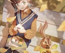 人物のいる背景つきイラストを描きます 多様な画風に対応可能。広告や音楽作品への提供実績あり イメージ2
