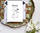 モノクロオシャレな似顔絵ウェルカムボード制作します シュールなタッチの似顔絵で唯一無二のウェディングアイテム⭐︎ イメージ9