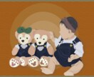 アイコン用似顔絵イラストお洒落に描きます 流行りのフラットデザインのアイコンでお洒落アカウントに！ イメージ1