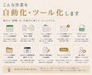 面倒な作業を自動化・ツール化します 「これだけ楽にしたい」を、形にします イメージ2