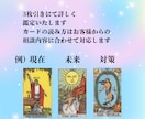 お仕事や恋愛、人間関係など霊感タロットで占います 日常で抱える様々な悩みや不安の解消にお役立ていただけます！ イメージ3