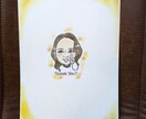 先着3名低価格☆寄せ書きのできる似顔絵描きます 還暦祝い　退職祝い　誕生日祝い　結婚祝い　寄せ書き イメージ2