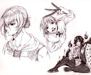 白黒でアイコン描きます 白黒イラストで一味変わったアイコンを描かせて頂きます! イメージ4