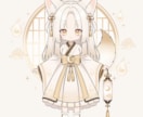 ゆめかわSDキャラ販売します 白狐モチーフの和風ファンタジーな女の子です。 イメージ1