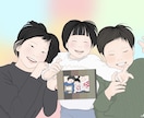 写真をもとに似顔絵をお描きします SNSアイコンやプレゼント用にも！丁寧な線画、優しい色合い イメージ1