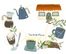 ほっこり色のカットイラストをお描きします これからチラシやマップなどを作ろうとしているあなたへ◎ イメージ7