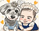 大切な家族・ペットのかわいい似顔絵データ制作します スマホの壁紙や、ハガキサイズに印刷して飾るのにもぴったり！ イメージ4