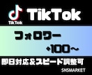 TikTok フォロワー 100人増やします 拡散！100フォロワー以上！増えるまで拡散します イメージ1