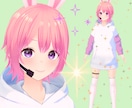 自作VTuberがあなただけのアバターを作ります 2D絵から3Dモデルへ。揺れ髪、リップシンク、まばたきも対応 イメージ3