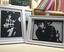 好きな芸能人の切り絵をやります 好きな芸能人をモノクロの世界でクールでセクシーに表現します。 イメージ1