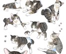 ウチの子いっぱい！ポストカードお描きします いろんなポーズをまとめてイラストに!商用、二次利用可 イメージ10