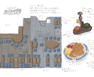 手描き間取り図イラスト描きます 図面と共にショップ、ホテル、カフェの魅力を伝えるイラスト イメージ6