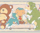 デフォルメされた人物イラストを制作します 少し大人な、かわいいレトロイラストをどうぞ イメージ2